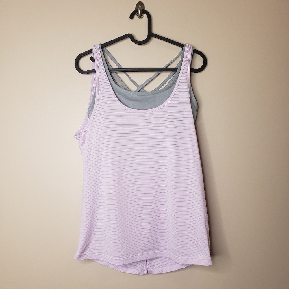 Athleta strappy back built in bra tank top